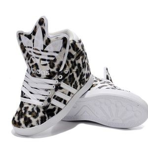 Adidas Clover Sky Hi Wedge Sneaker Leopard sz 6.5